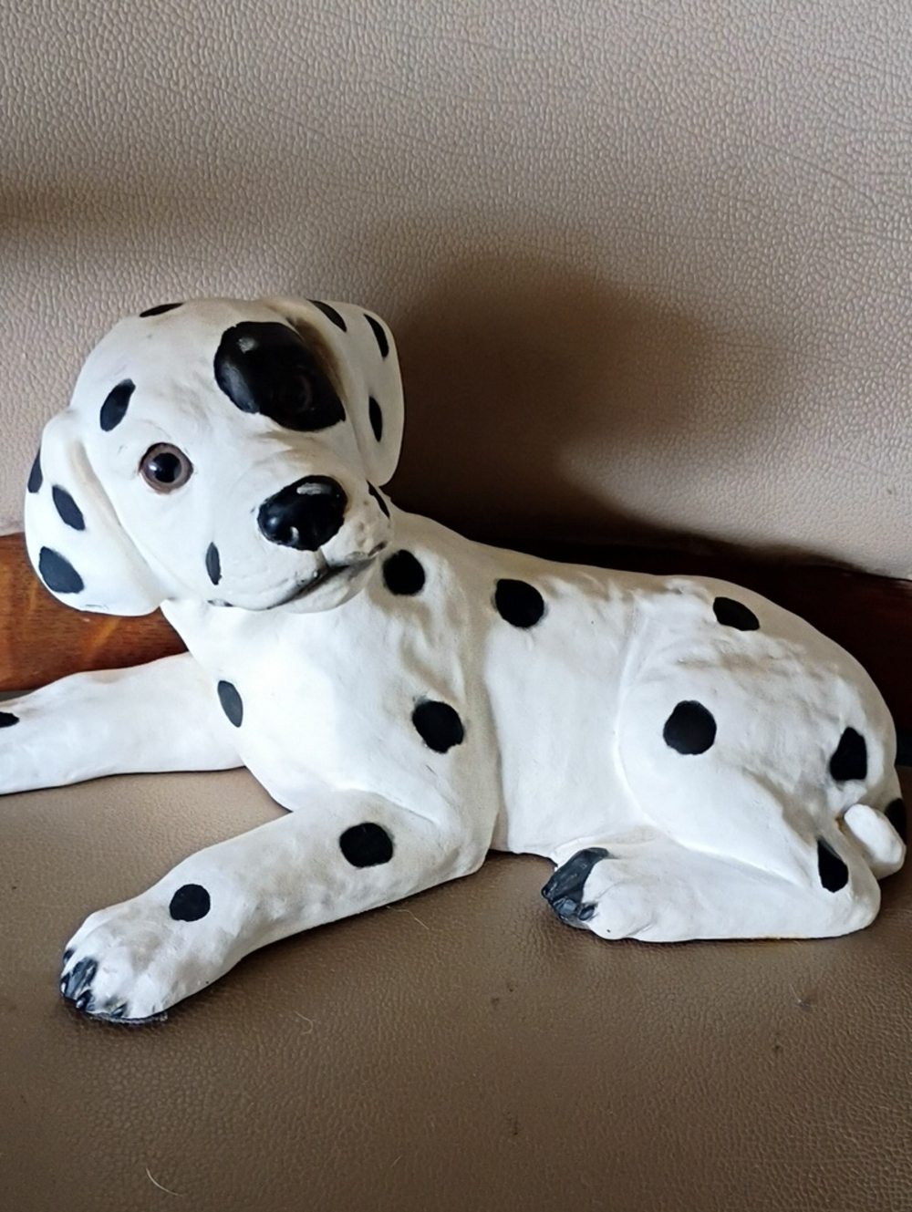 Home Interiors White and Black Dalmatian Sculpture